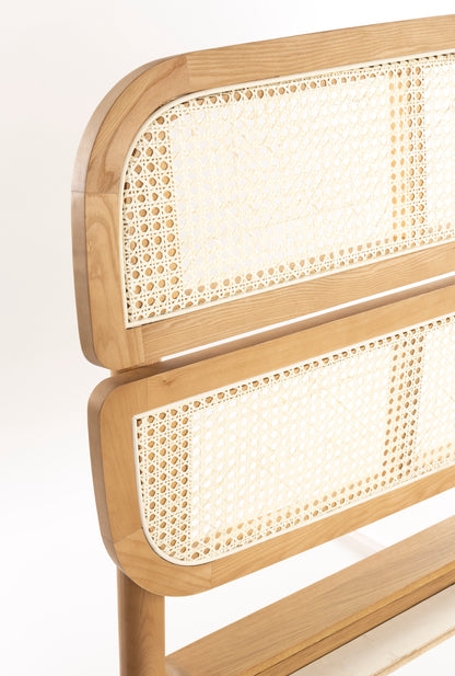 Storm Wooden Bed With Webbing Detail Headboard - 2 Sizes Available
