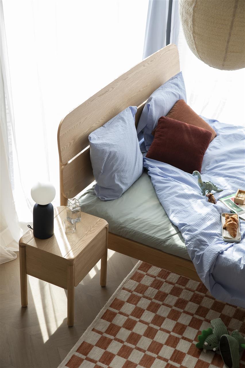 Storm Wooden Bed With Headboard - 2 Sizes Available