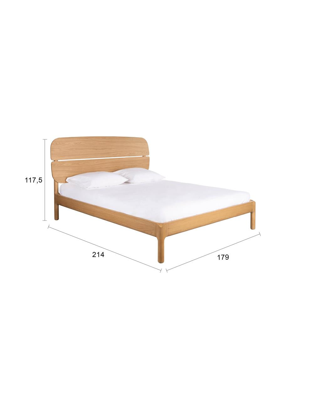 Storm Wooden Bed With Headboard - 2 Sizes Available