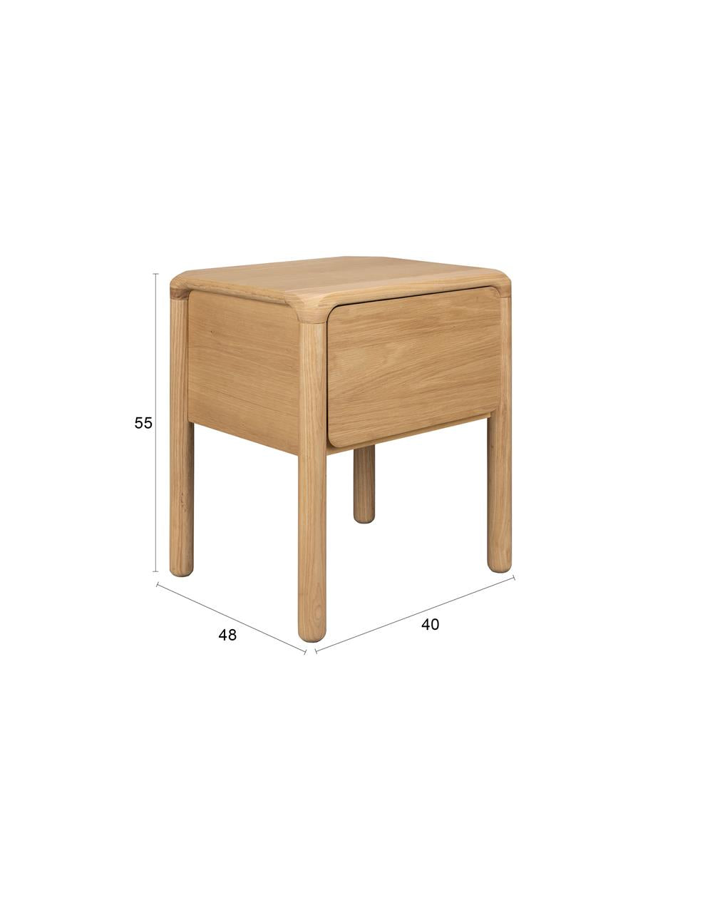 Storm Bedside Table Natural