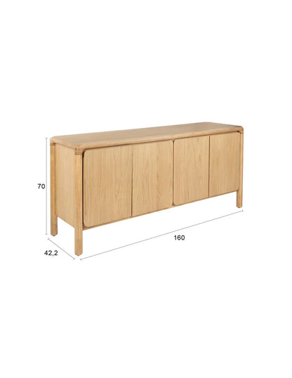 Storm 4 Door Cabinet Natural