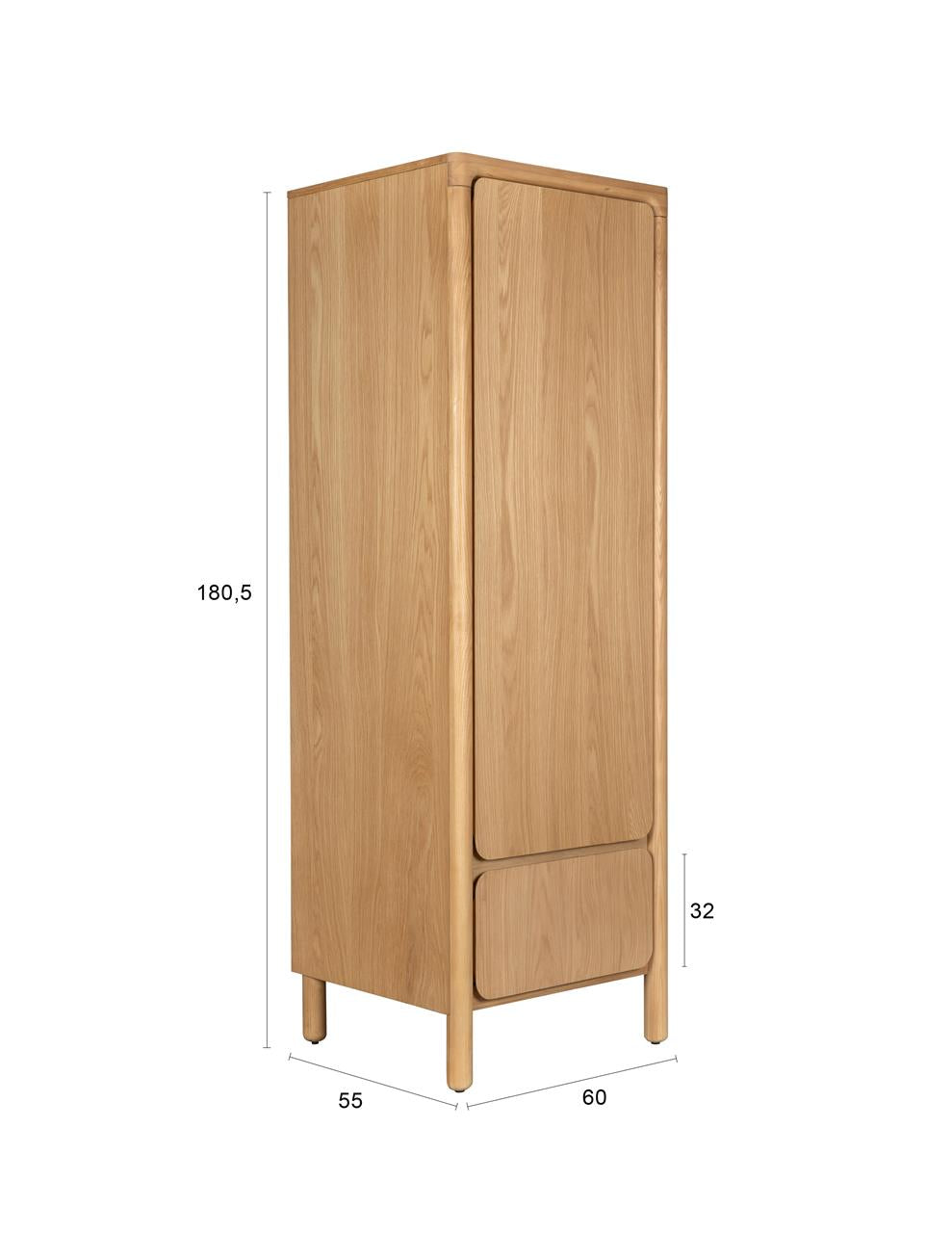 Storm One Door Cabinet Natural