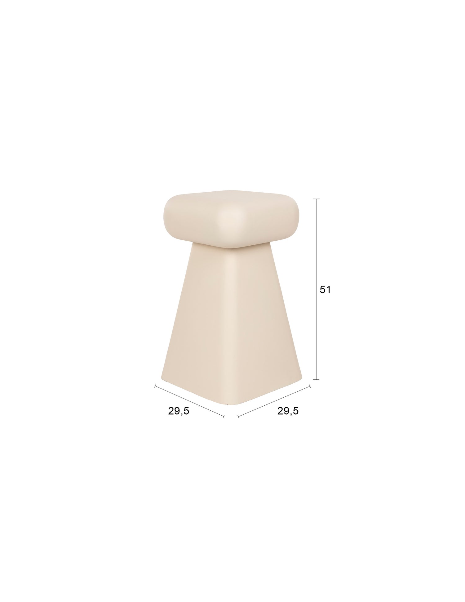 Earth Iron Stool - Beige