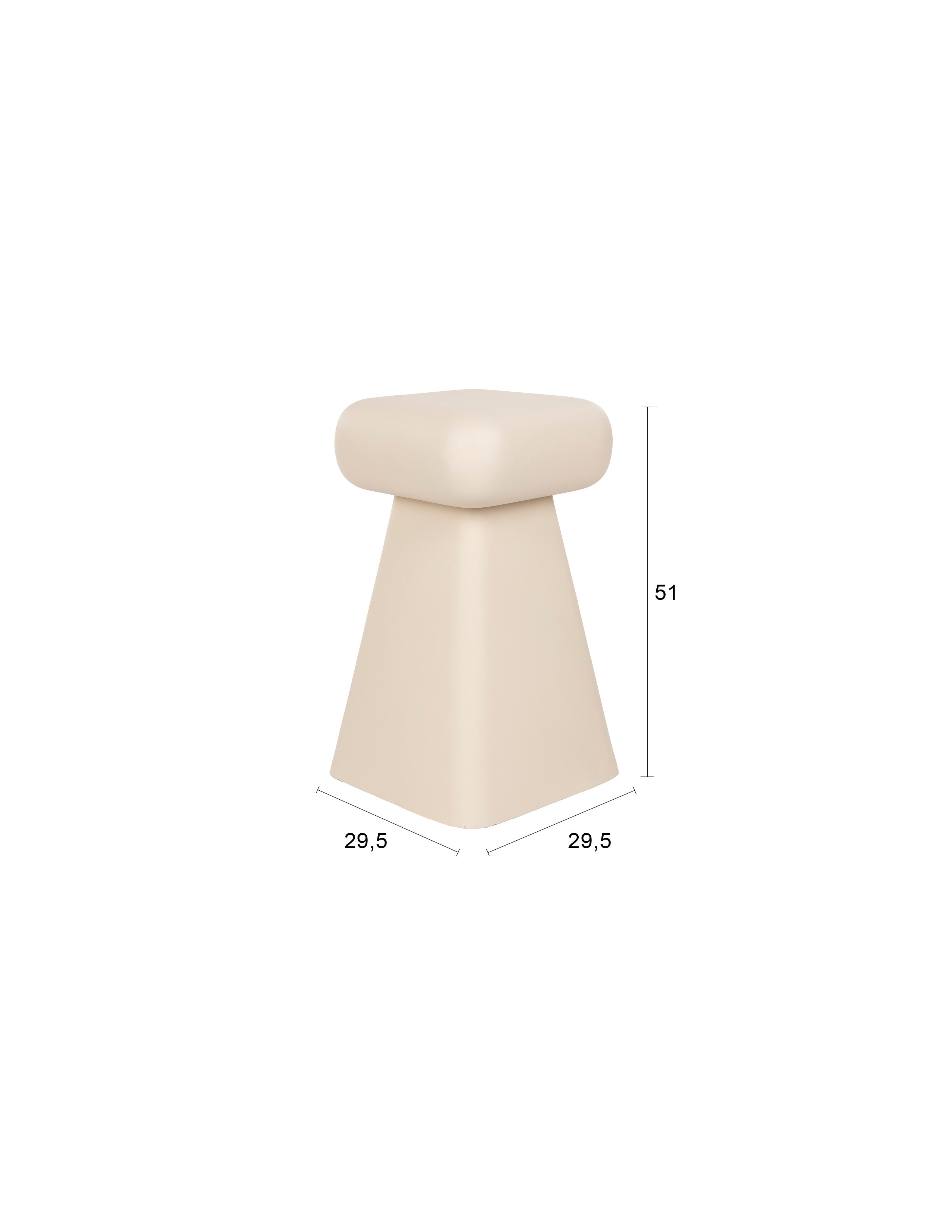 Earth Iron Stool - Beige