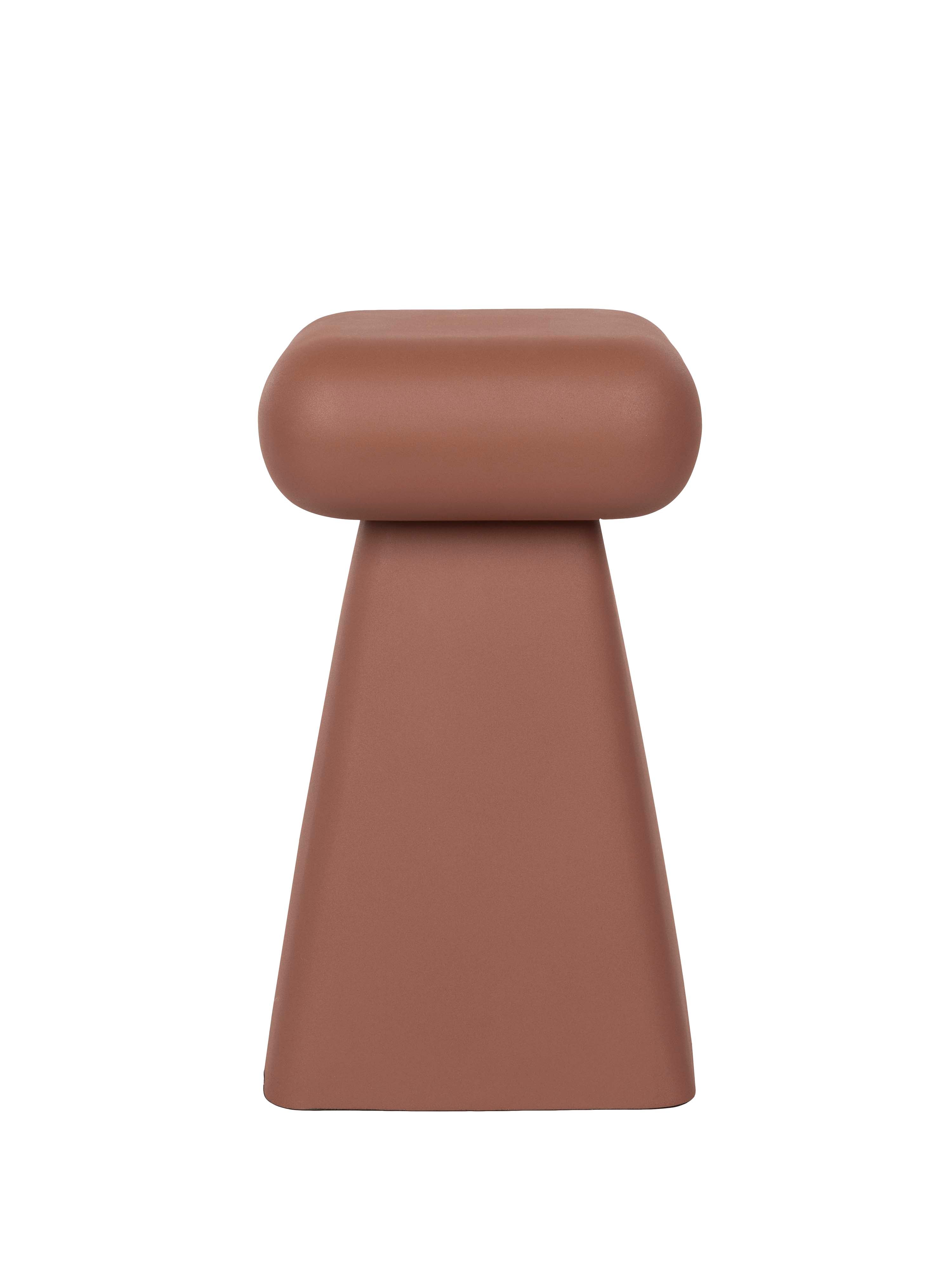 Earth Iron Stool - Terracotta