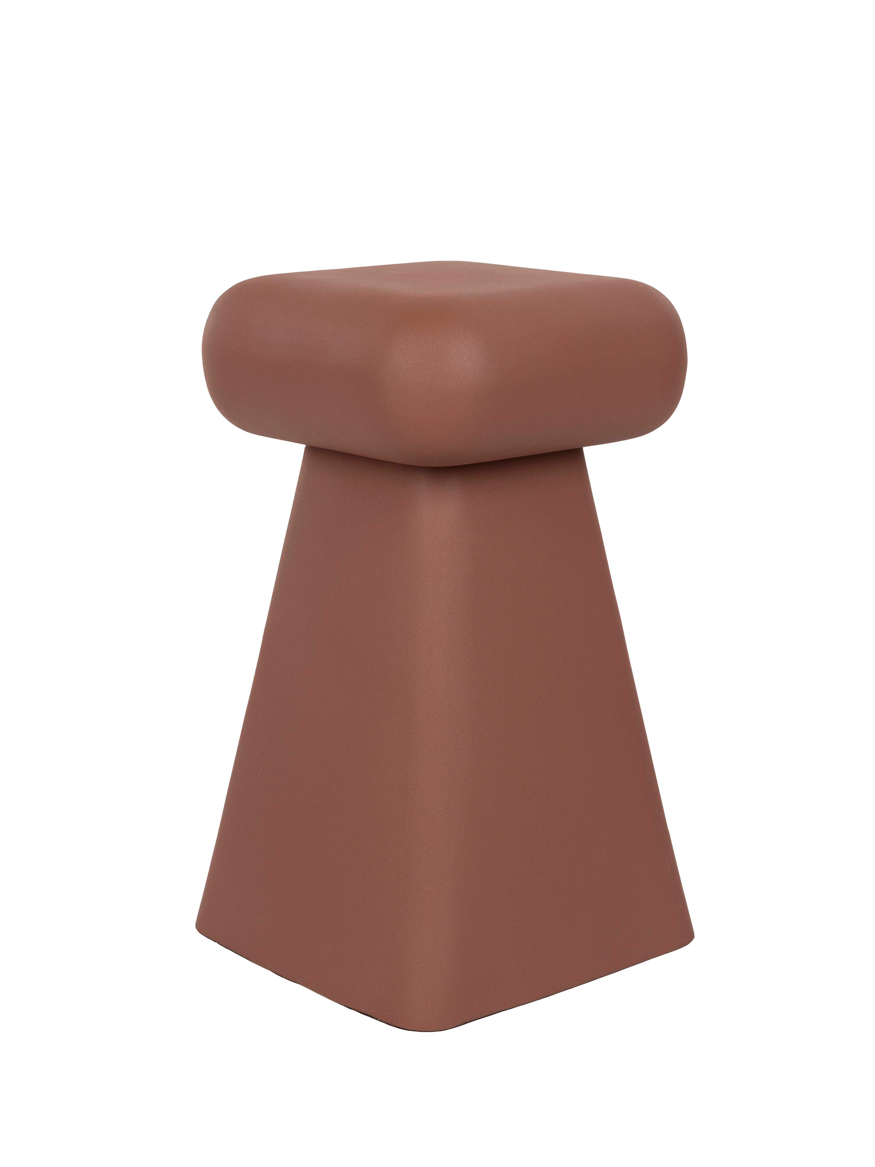 Earth Iron Stool - Terracotta