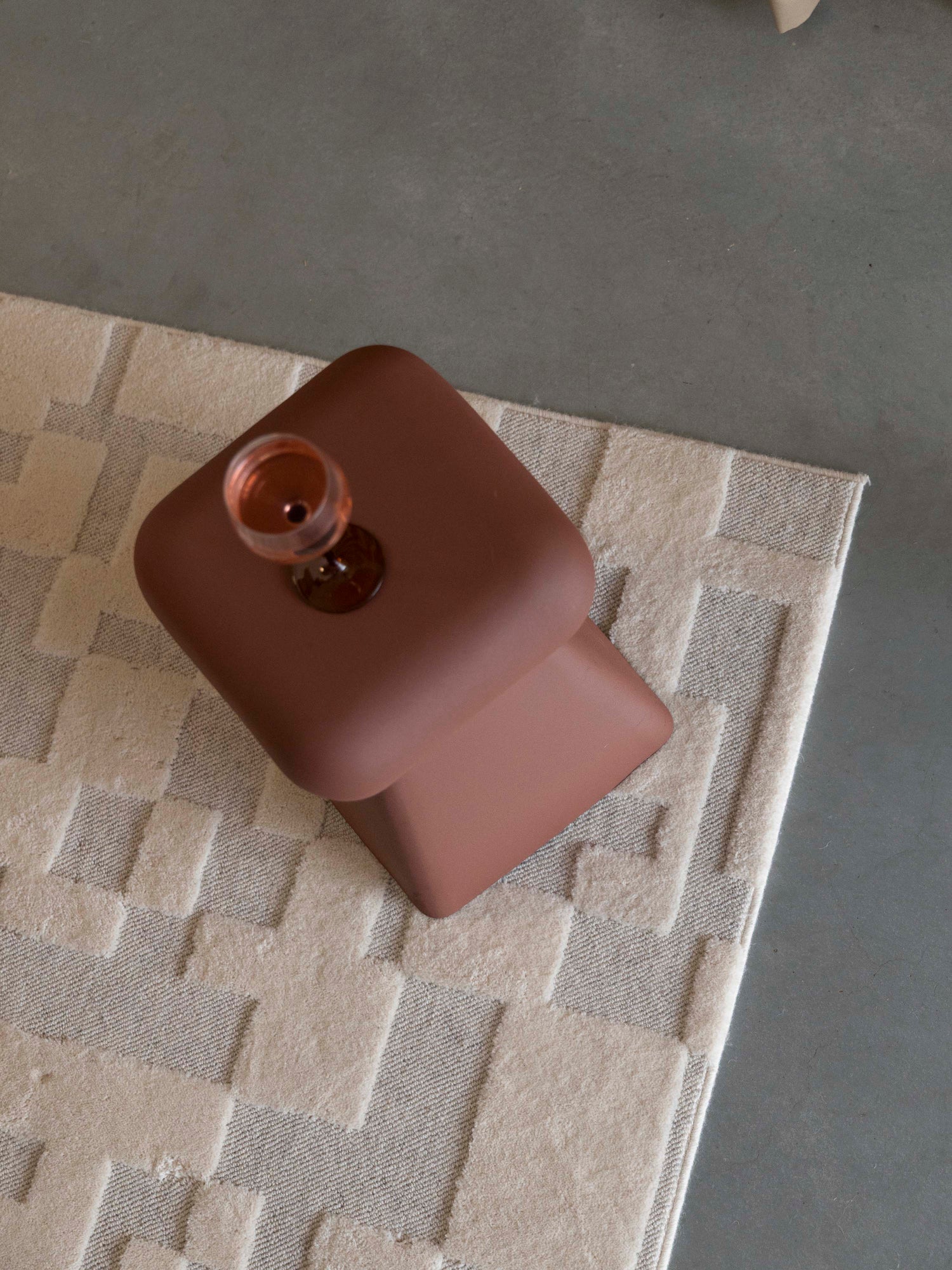 Earth Iron Stool - Terracotta