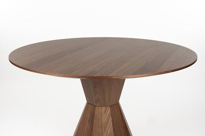 Lotus Round Wooden Dining Table Walnut