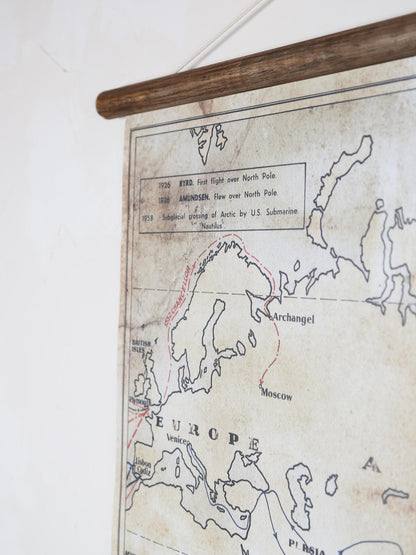 Wall Hanging World Exploration Map - Large