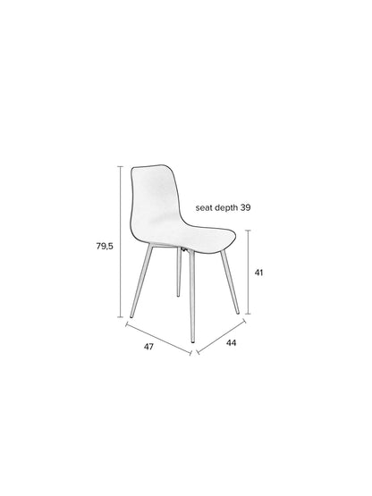 Leona Dining Chair (set of 2) - 4 Colour options