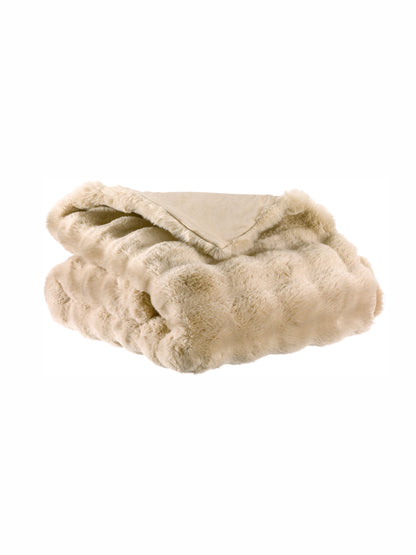 Berton Recycled Faux Fur Throw Natural
