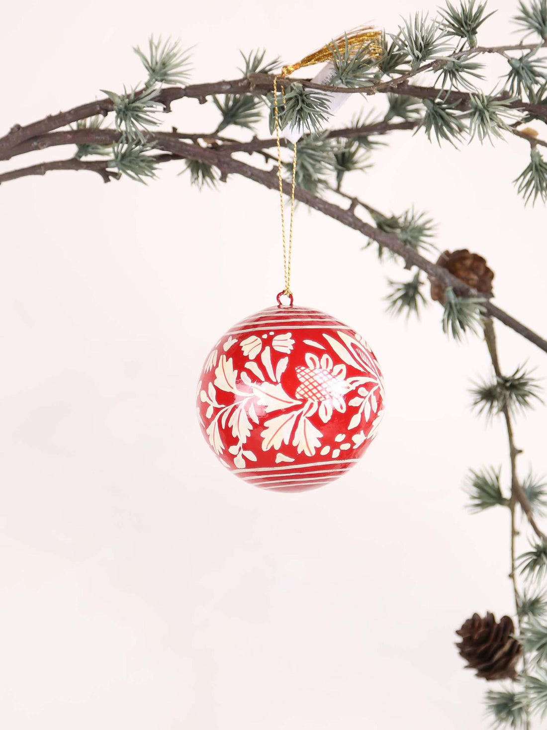 Handmade Paper Mache Ball Decoration