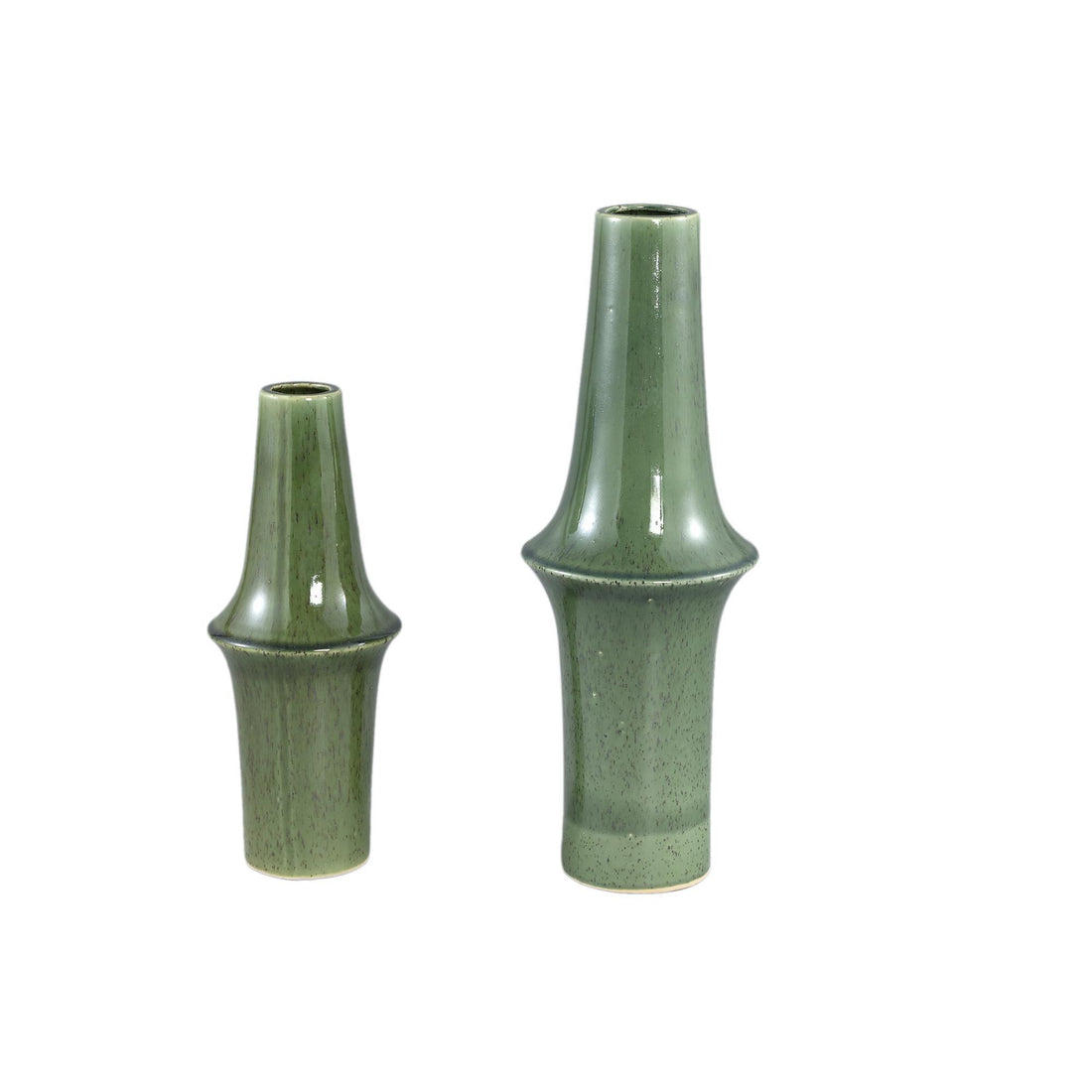 Cashay Dark Green Ceramic Vase - 2 Sizes Available