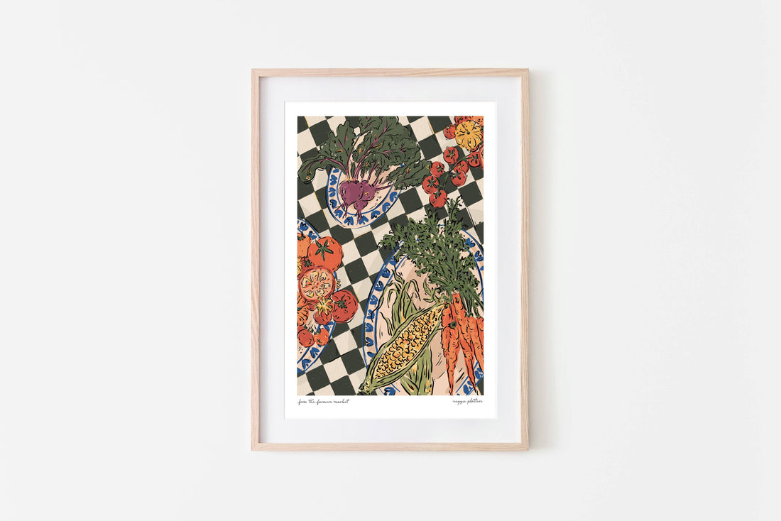 Veggie Platters Art Print - The Farmers Market Collection