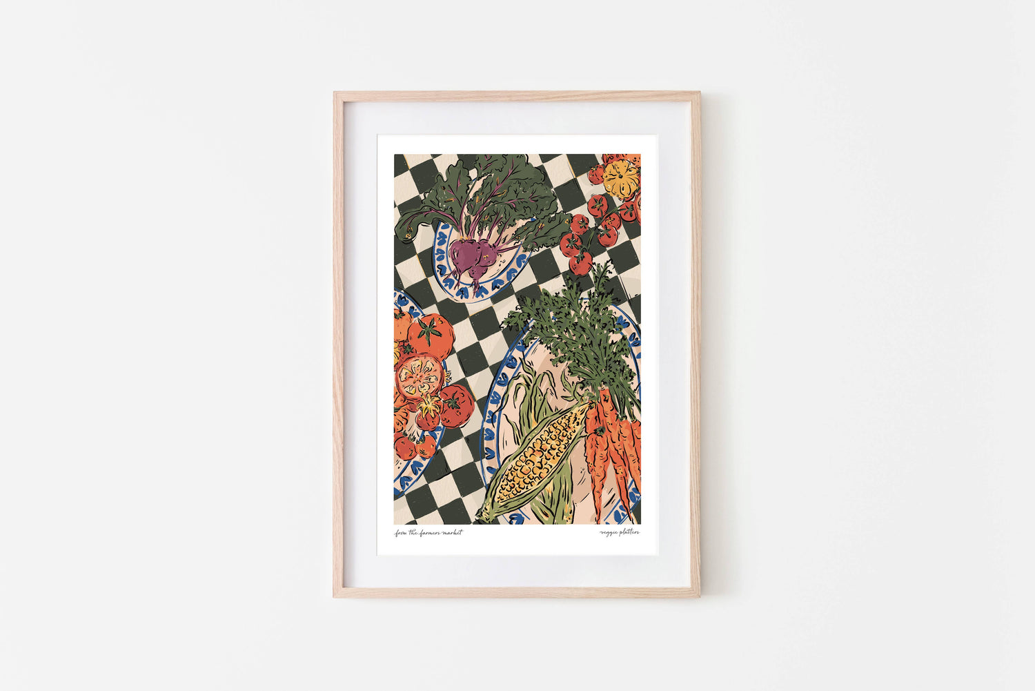 Veggie Platters Art Print - The Farmers Market Collection