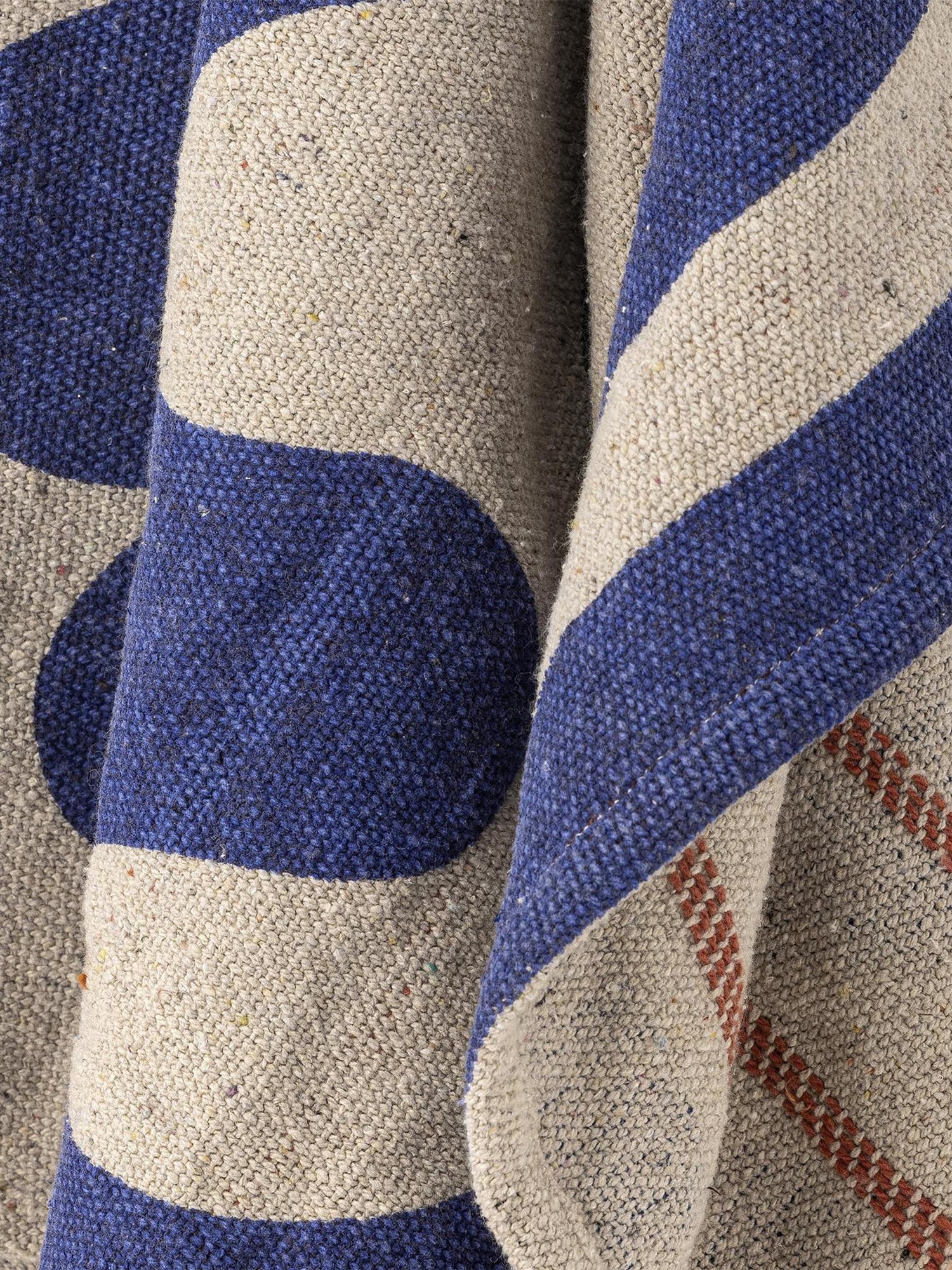 Eviaya Throw, Blue, Recycled Cotton