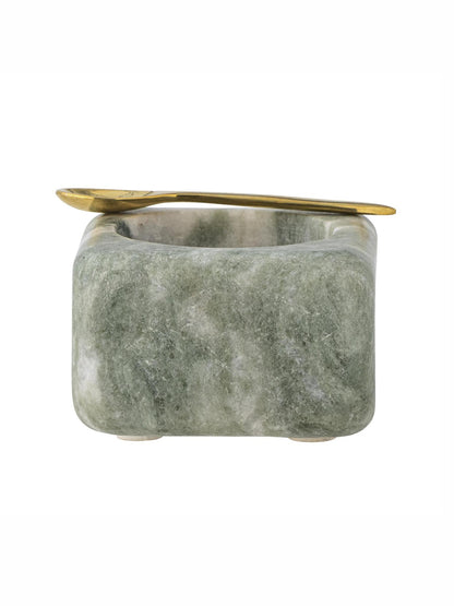 Noriko Salt Jar w/Spoon - Green - Marble