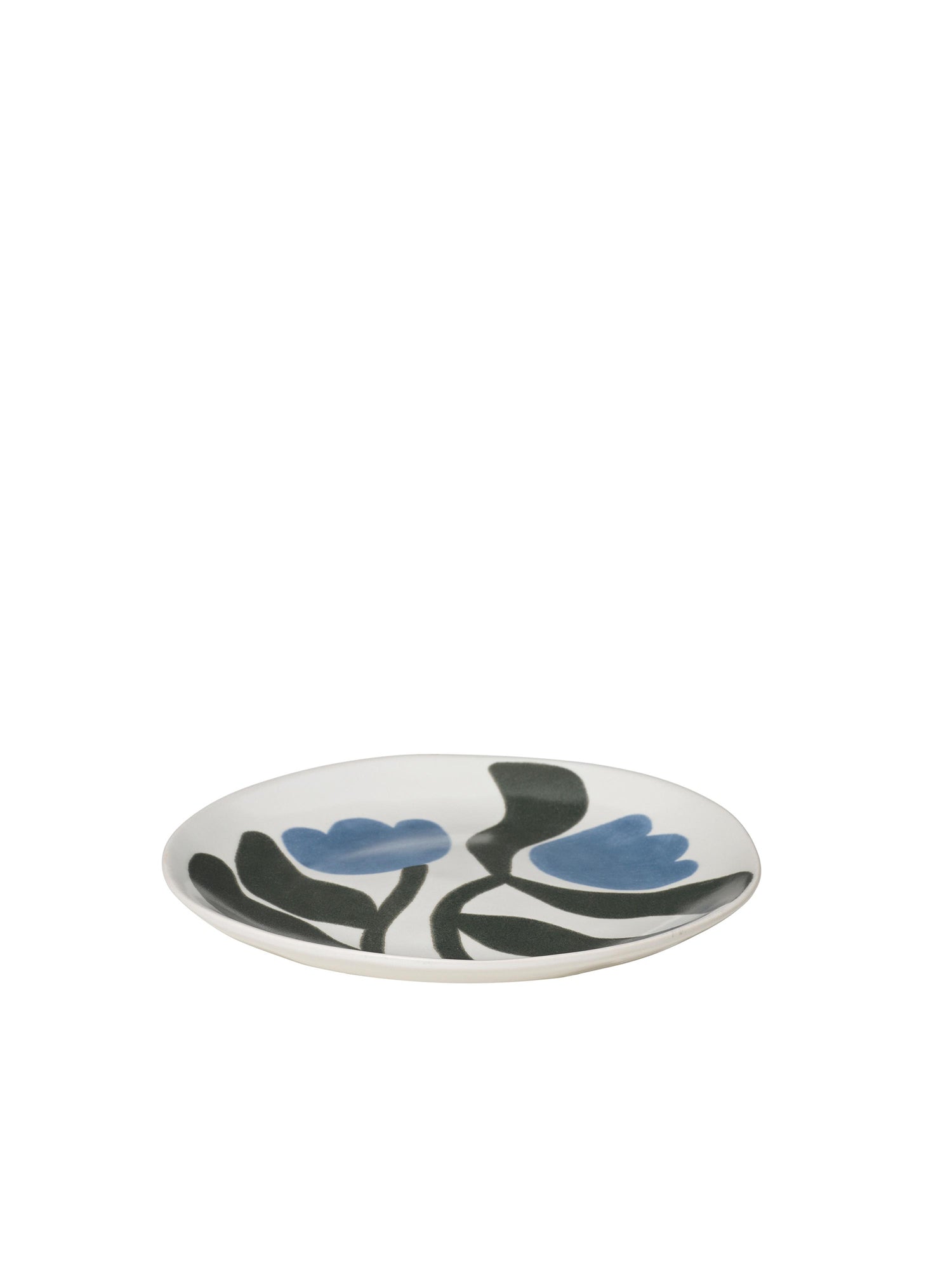 Broste Dora Set of 4 Side/Dessert Plates - Dusty Blue/Agave Green