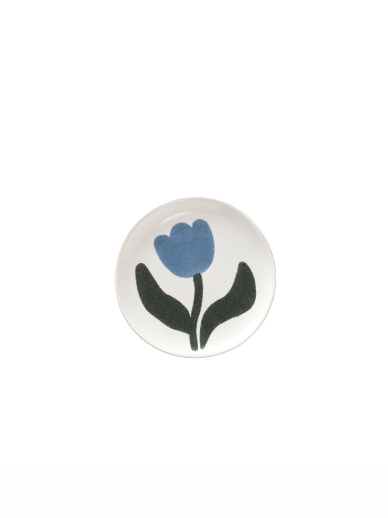 Broste Dora Set of 4 Small Side Plates - Dusty Blue/Agave Green