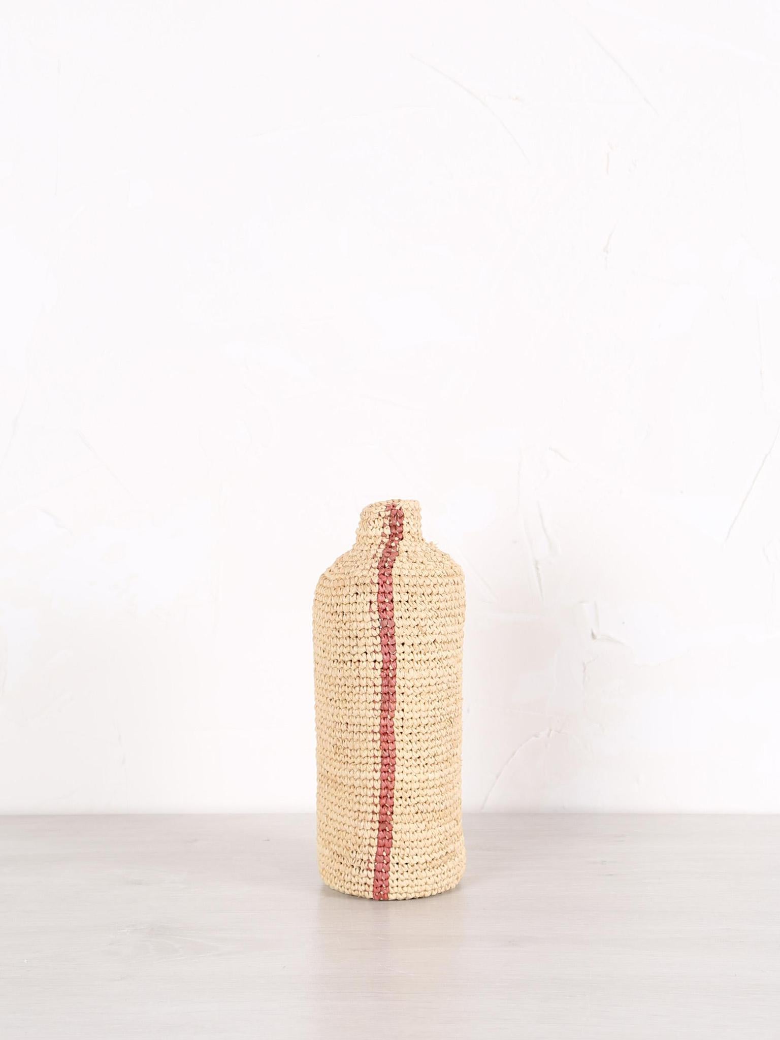 Tall Woven Vertical Striped Bud/Bottle Vase - 2 colours