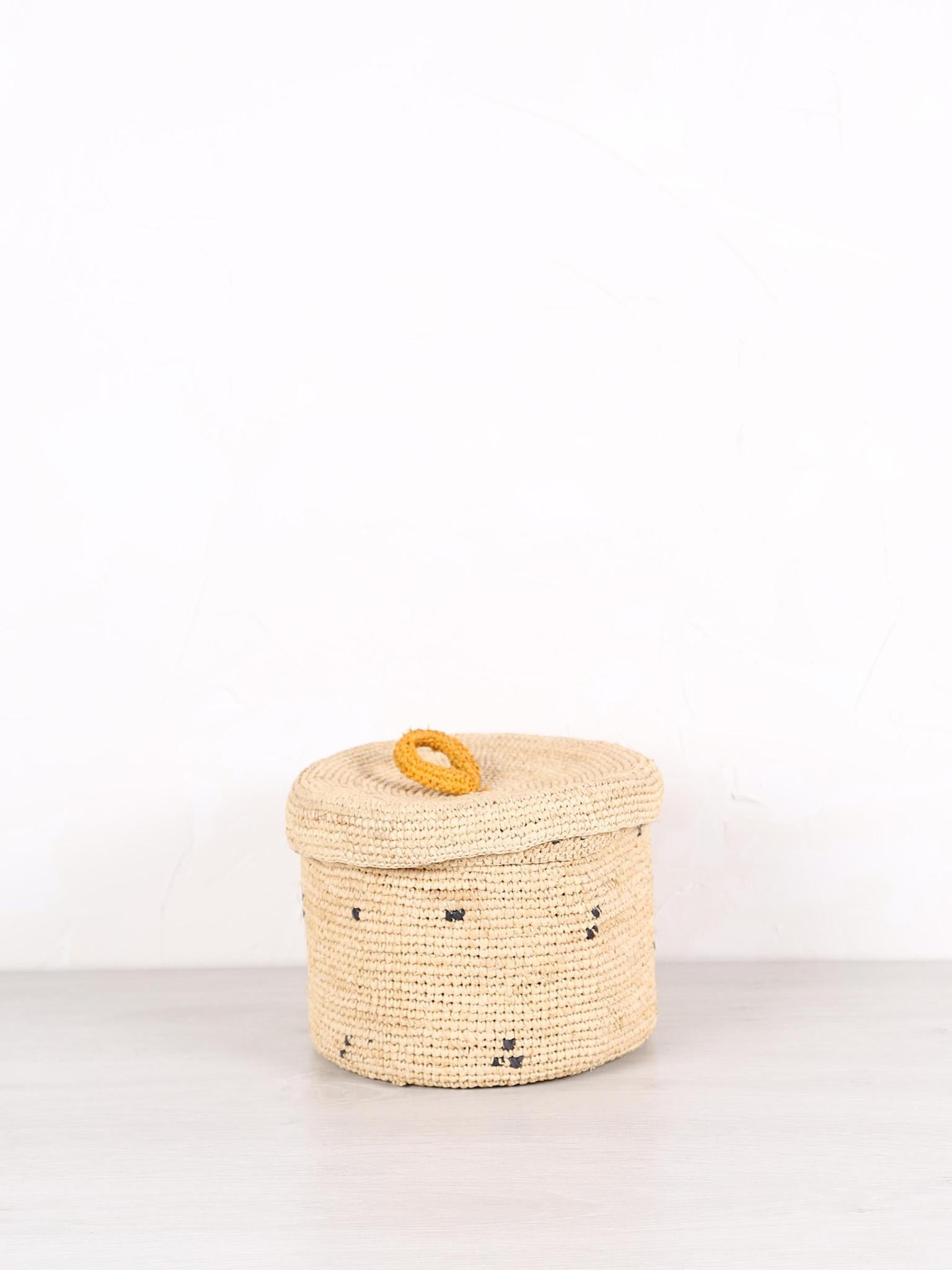 Large Handmade Raffia Basket - 5 patterns available