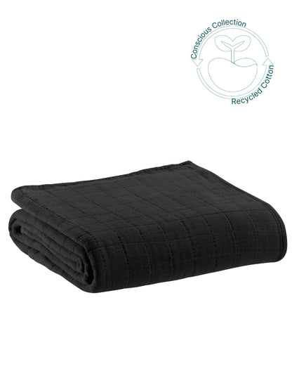 Lisa Recycled Stonewashed Throw - Black