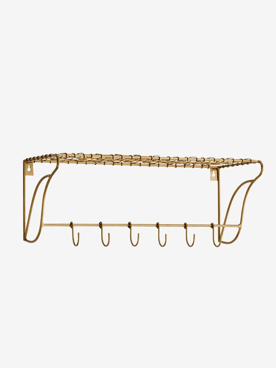 Iron Storage Shelf - Brass Coloured