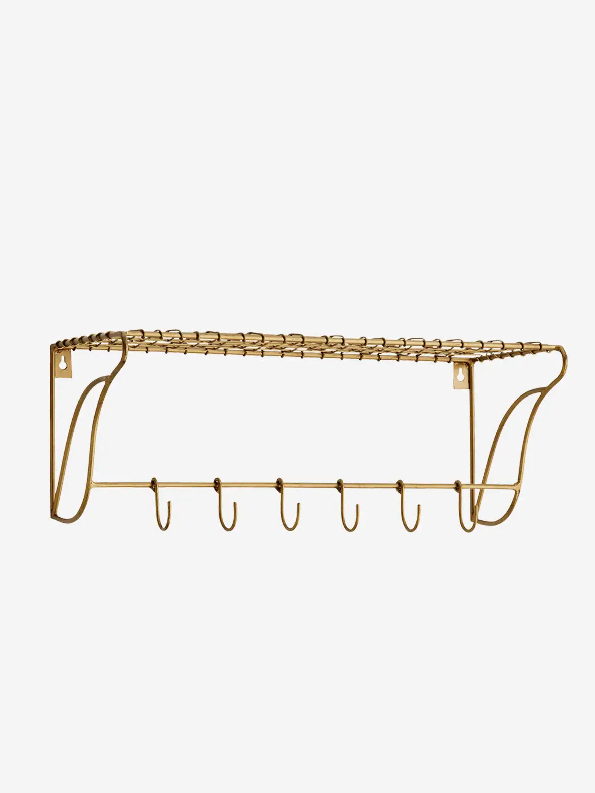 Iron Storage Shelf - Brass Coloured