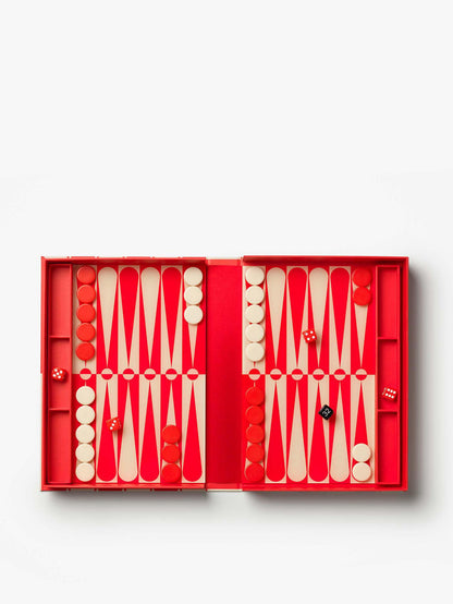 Classic - Art of Backgammon - Red, Cream