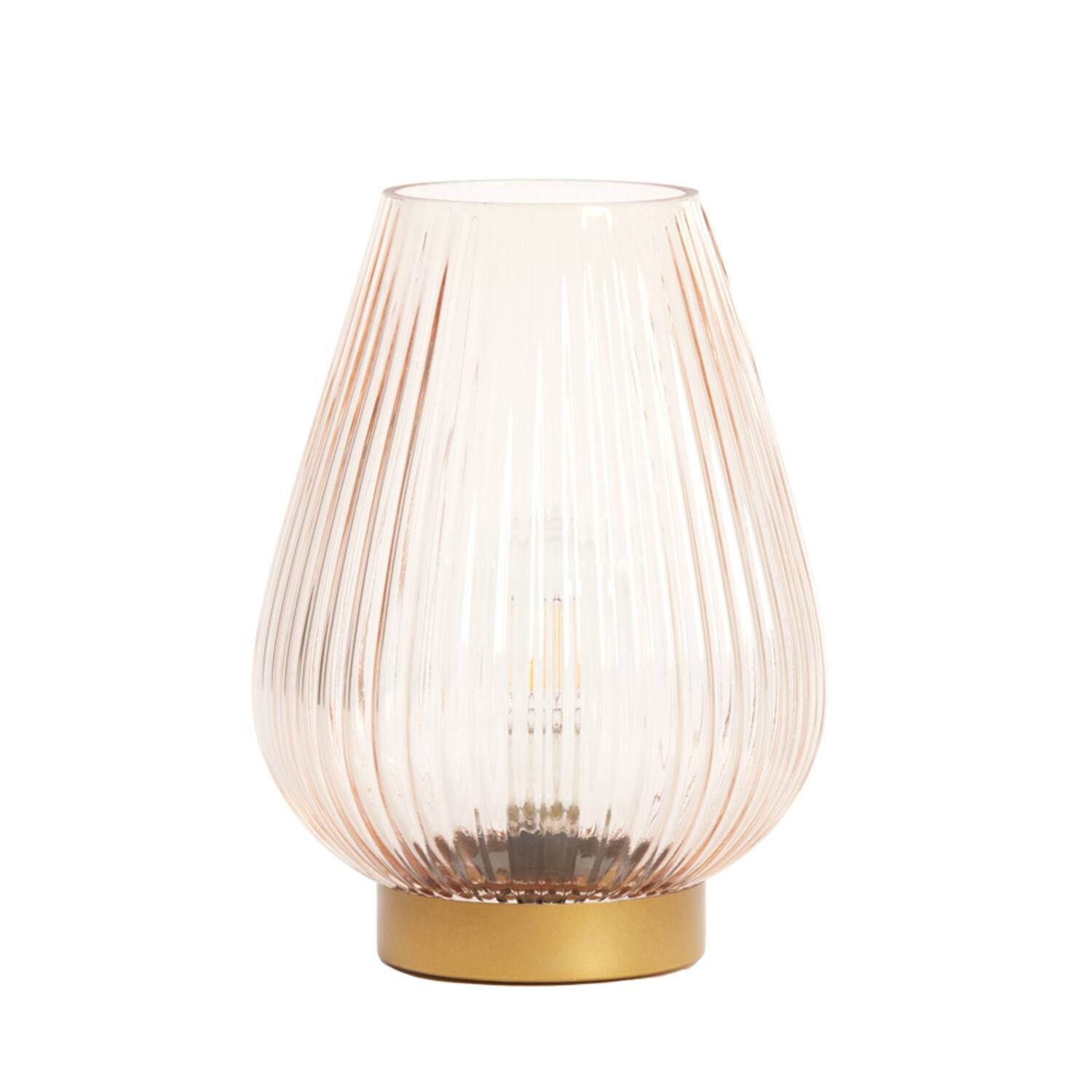 Tajera Table lamp - LED glass - Peach