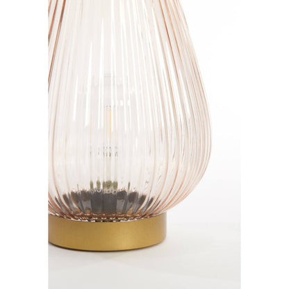 Tajera Table lamp - LED glass - Peach