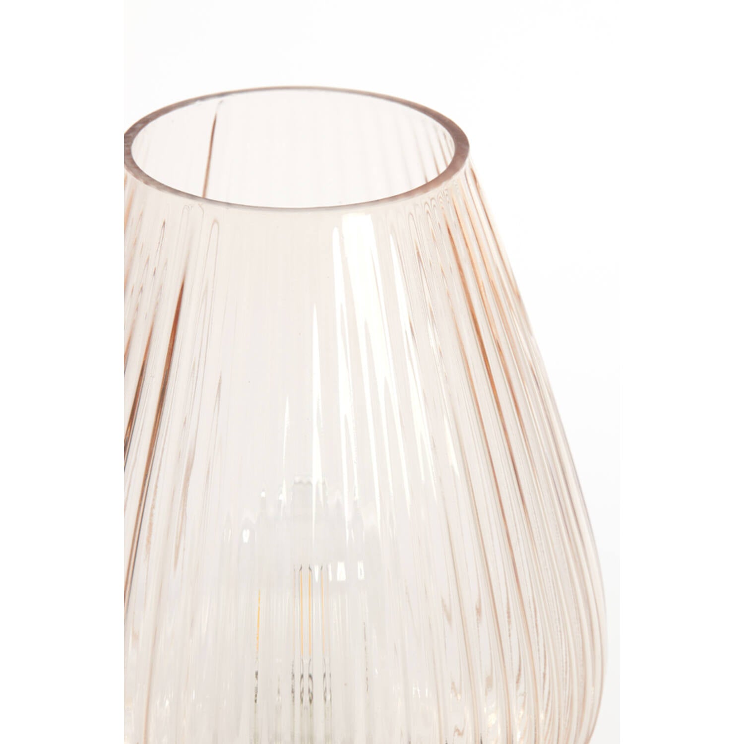 Tajera Table lamp - LED glass - Peach