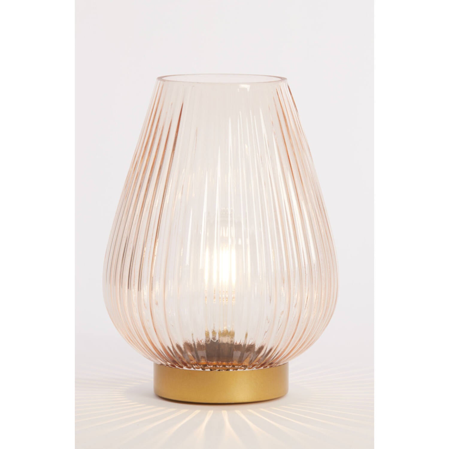 Tajera Table lamp - LED glass - Peach