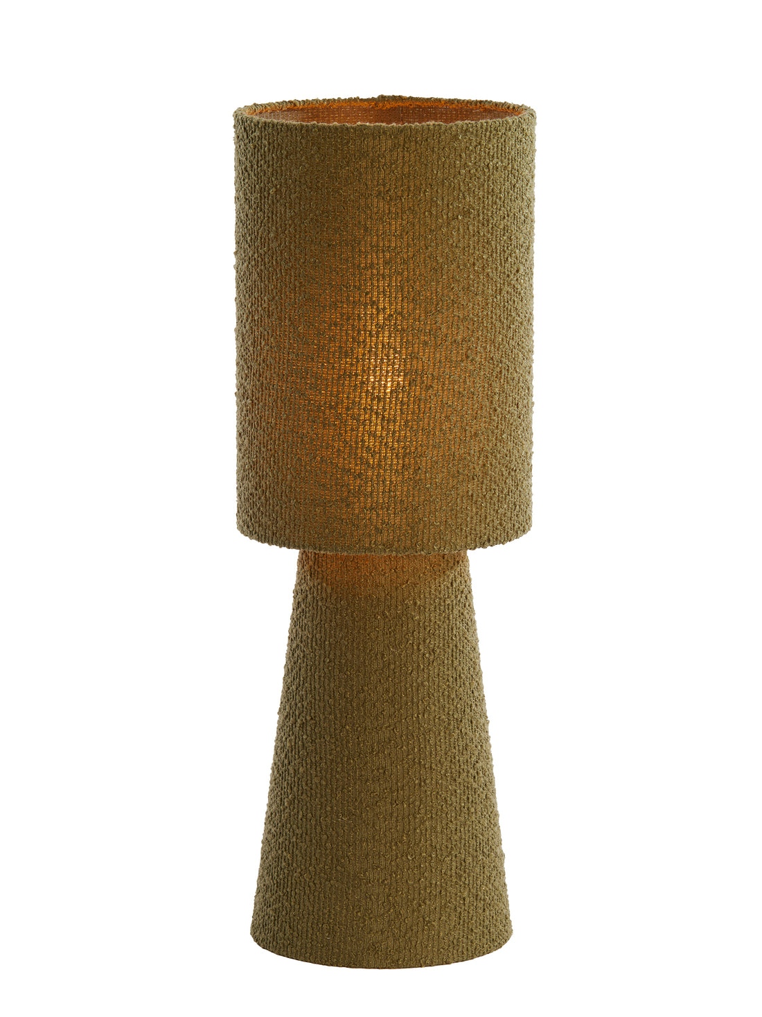 Catania Olive Green Bouclè Table Lamp