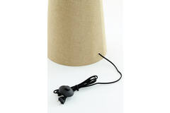 Iris Linen Floor Lamp - Olive Green