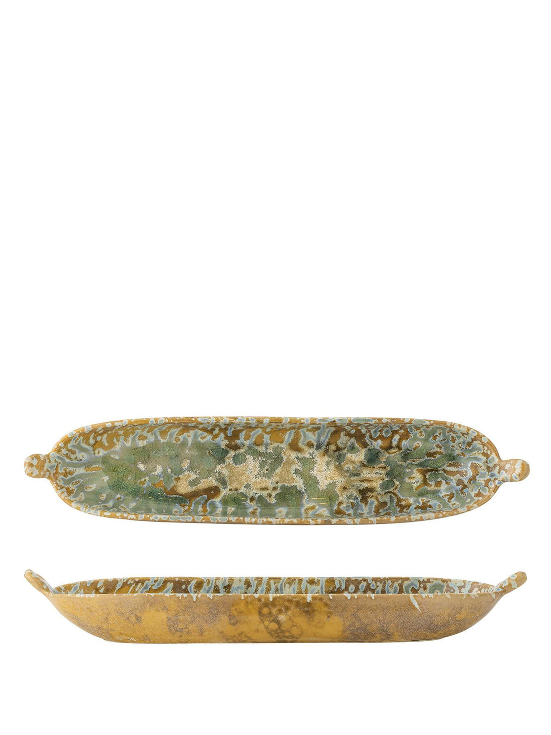 Milani Serving Plate - Burnt Green Hues