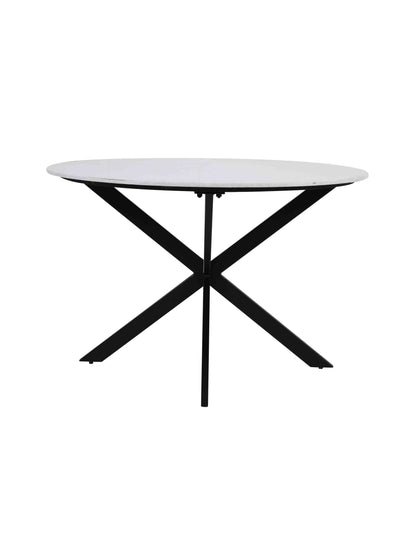 Tomochi Marble Dining Table - White/Black