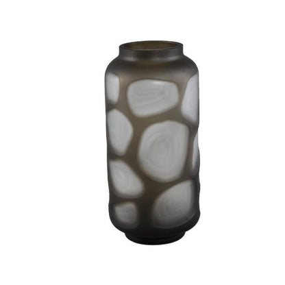Azize Green Carved Glass Round Vase - 3 Sizes Available
