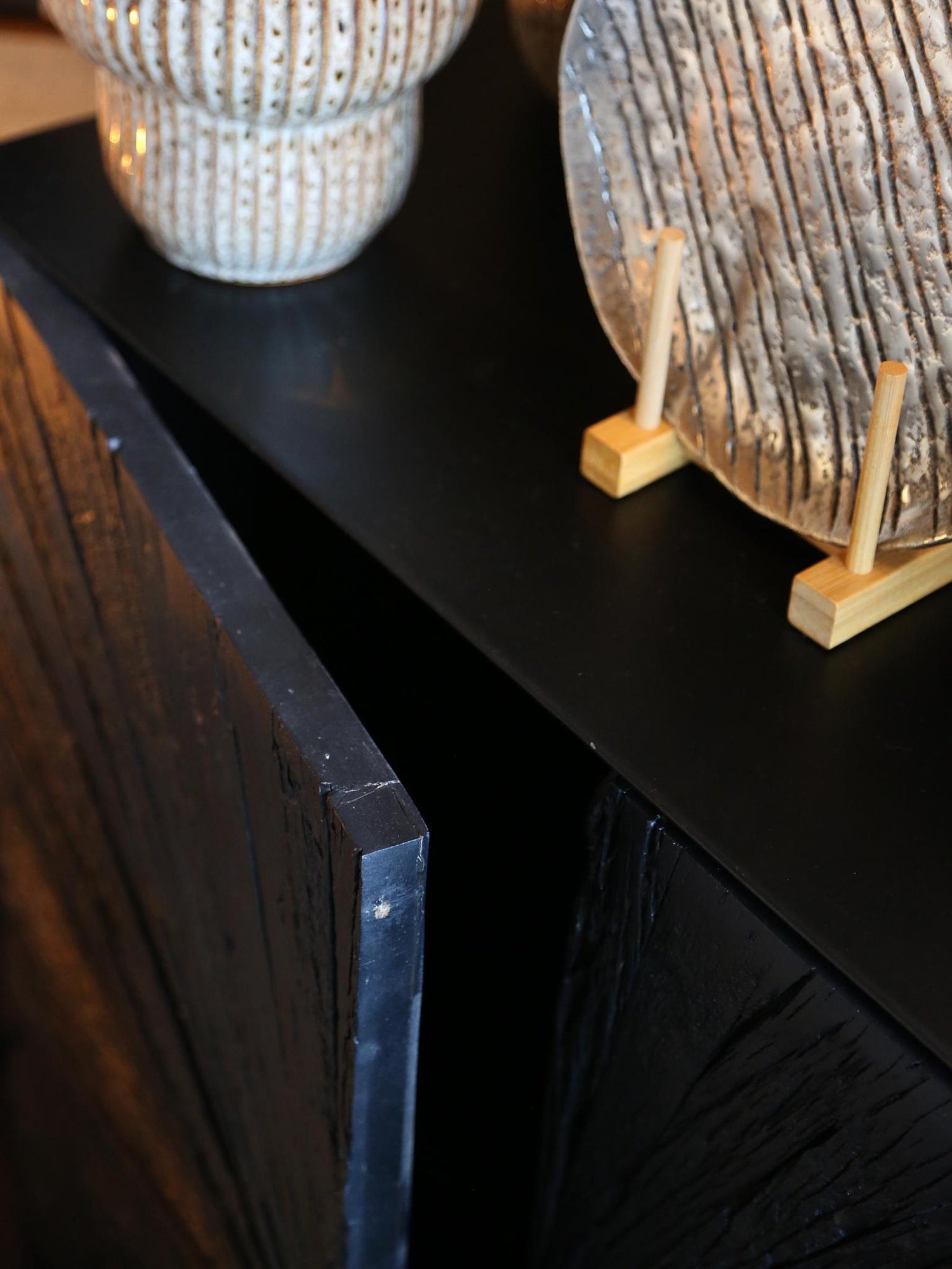 Damera Black Wooden cabinet