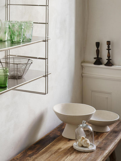 Glass Cake Stand With Marble Base