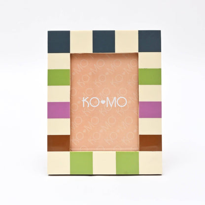 Checkered Resin Photo Frame - Multi Hues