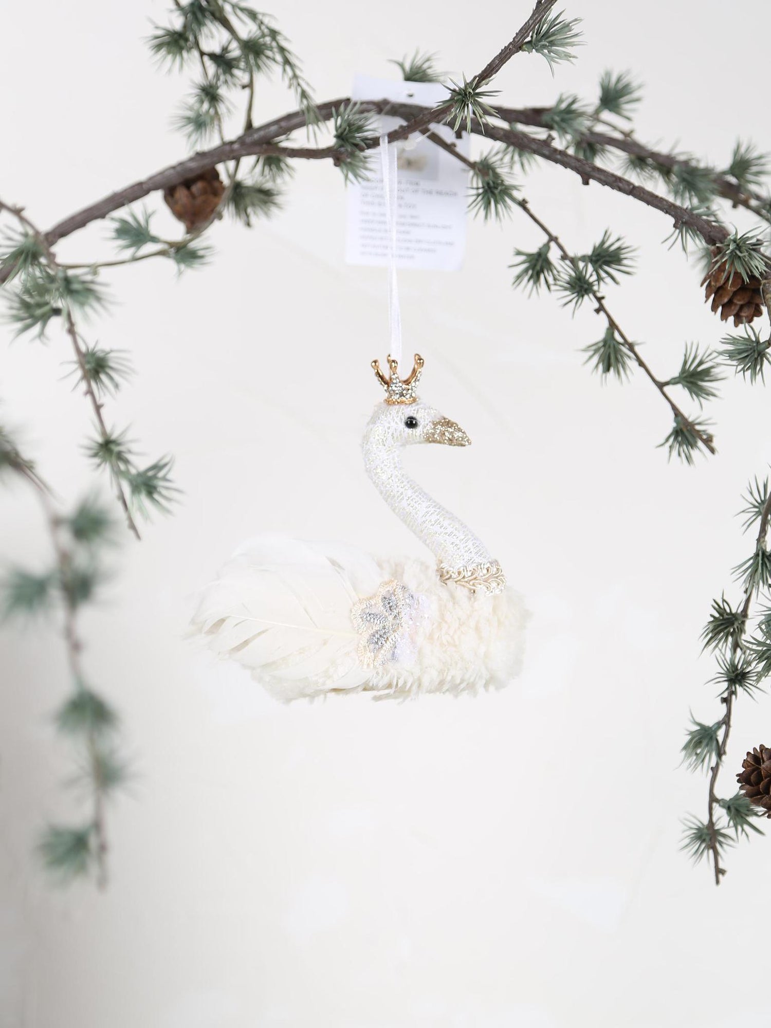 Decorative Embroidered Swan