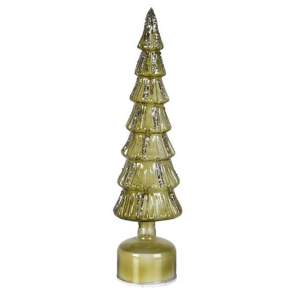 Large Glass Decorative Tree Ornament - Sage