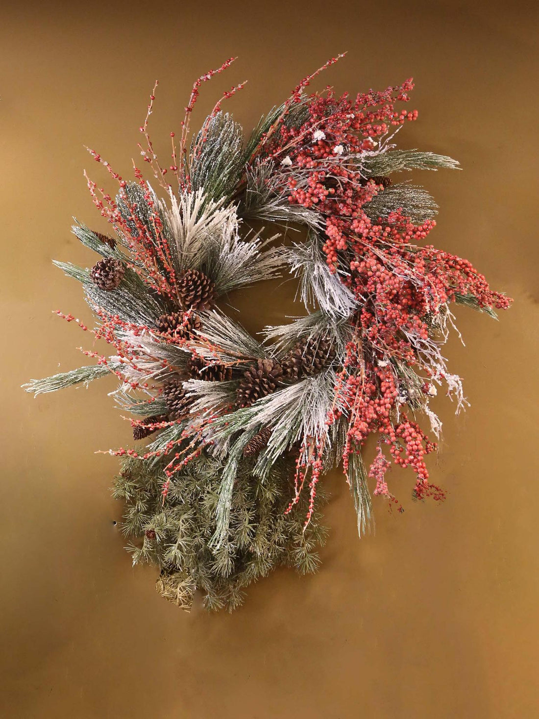 Deluxe Faux Berry And Pine Wreath