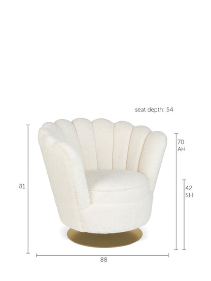 Mother Of All Shells Lounge Chair - Teddy, Natural