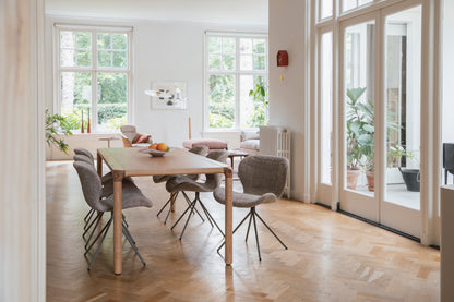 Storm Ash Wooden Dining Table - Natural - 180cm