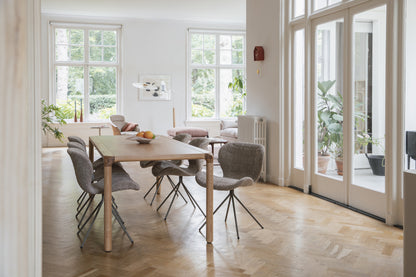 Storm Ash Wooden Dining Table - Natural - 180cm