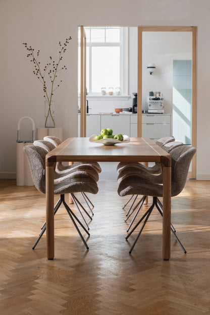 Storm Ash Wooden Dining Table - Natural - 180cm