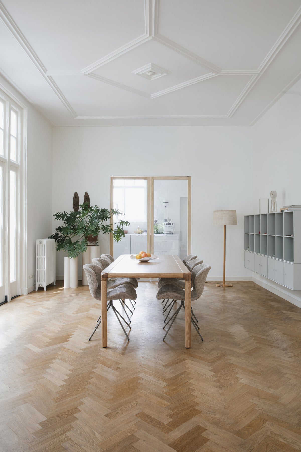 Storm Ash Wooden Dining Table - Natural - 220cm