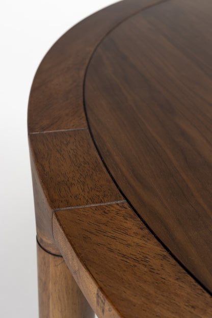 Storm Wooden Round Dining Table - Walnut
